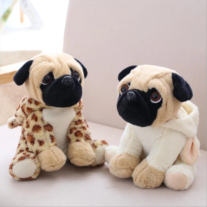 

20cm Simulation Dogs Plush Toys Sharpei Pug Lovely Puppy Pet Stuffed Animal Plush Doll Children Kids Birthday Christmas Gifts