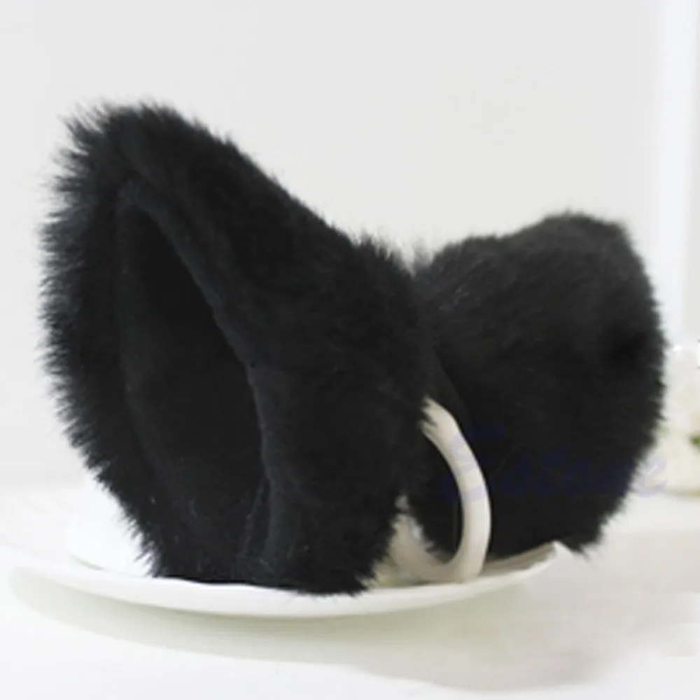 GOHAND Cosplay Party Cat Fox Long Fur Ears Neko Costume Hair Clip Halloween -Zentai shop online