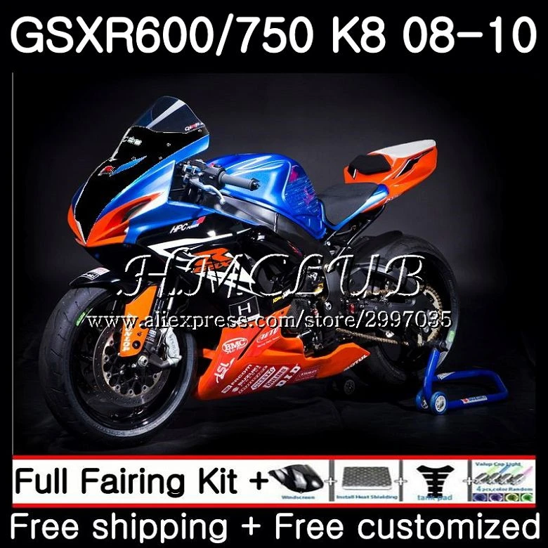 For Suzuki GSXR 750 GSXR 600 GSXR 2008 2009 2010 Fairing Bodywork Kit