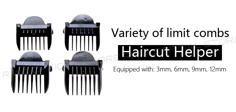 Машинка для стрижки волос RIWA с одной кнопкой, триммер для стрижки волос, перезаряжаемая машинка для стрижки волос для мужчин с функцией Plug and Play, RE-6108