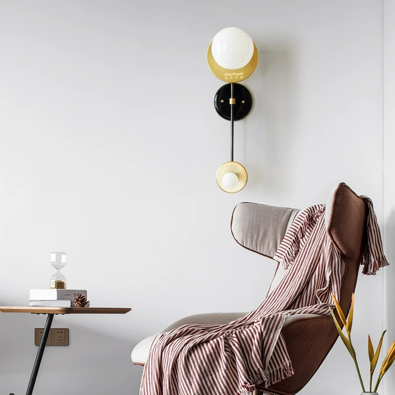 Nordic Post Modern art Wall Lamp Study Bedroom Bedside Lamp Creative Design Corridor Hotel Living Room Decorative Wall Light (12)