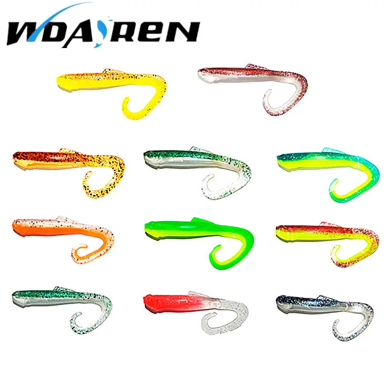 

5Pcs/lot 10cm 8g Long Curl Artificial Bait silicone bai Curl Tail Soft Bait Tail Fishing Lure Plastic Bait Soft Worm Isca