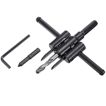 

30-120mm Adjustable Drills Wood Circle Hole Saw Cutter Tool Kit Set Cordless Drill Bit for Woodworking