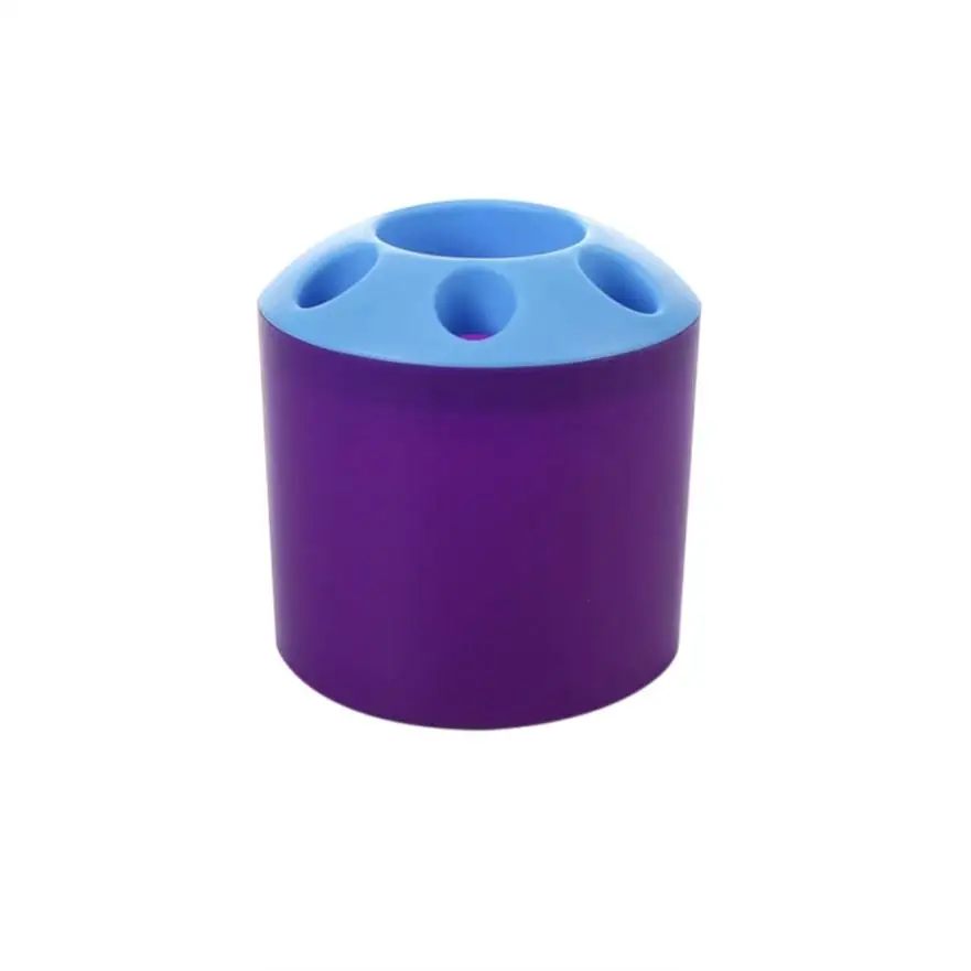 Современная креативность многоцветная зубная паста и держатель зубной щетки сиденье 5 отверстий зубная щетка для пар здоровье окружающей среды a3 - Цвет: Фиолетовый