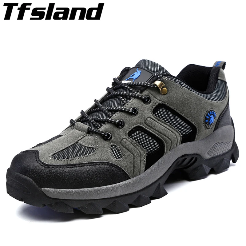 Для мужчин кожа износостойких дышащая треккинговые ботинки Для мужчин Открытый Спорт Тактический Армейские сапоги Пеший Туризм обувь для охоты кроссовки