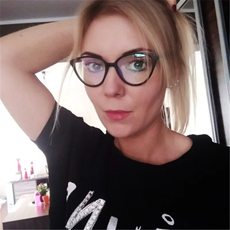 Модные прозрачные очки женские оправа для очков в стиле кошачьи глаза и мужские