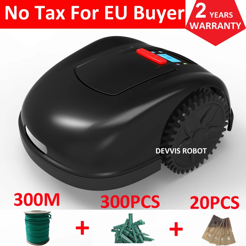 

FBA NO TAX Robot Lawn Mower E1600T with 13.2ah lithium battery for Big Lawn,300m wire+300pcs peg+20pcs blade