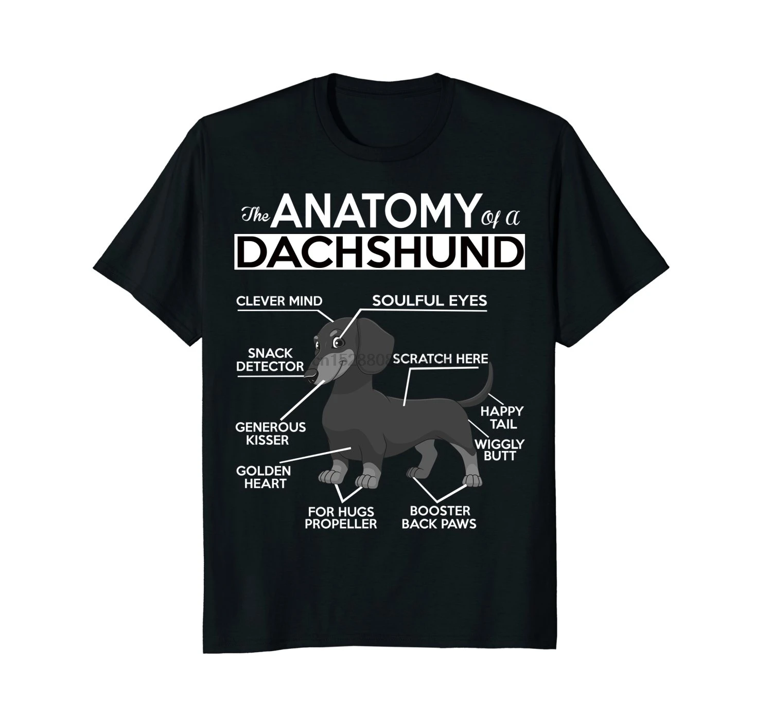 

2019 New Short Sleeve Casual Anatomy of A Dachshund Tshirt Man T Shirt Good Quality