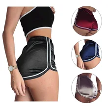 Sexy Women Female polyester Sport Casual Gym Fitness Yoga Shorts Push up Running Short Elastic High Waist Slim Sportswear