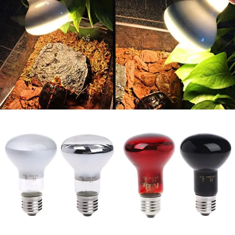 Для рептилий амфибия тепла лампы 220-240V 25W/50W/75W/100W Инфракрасный излучаемый Ночной