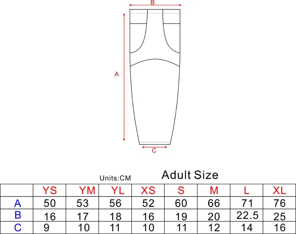 Hockey Socks Size Chart