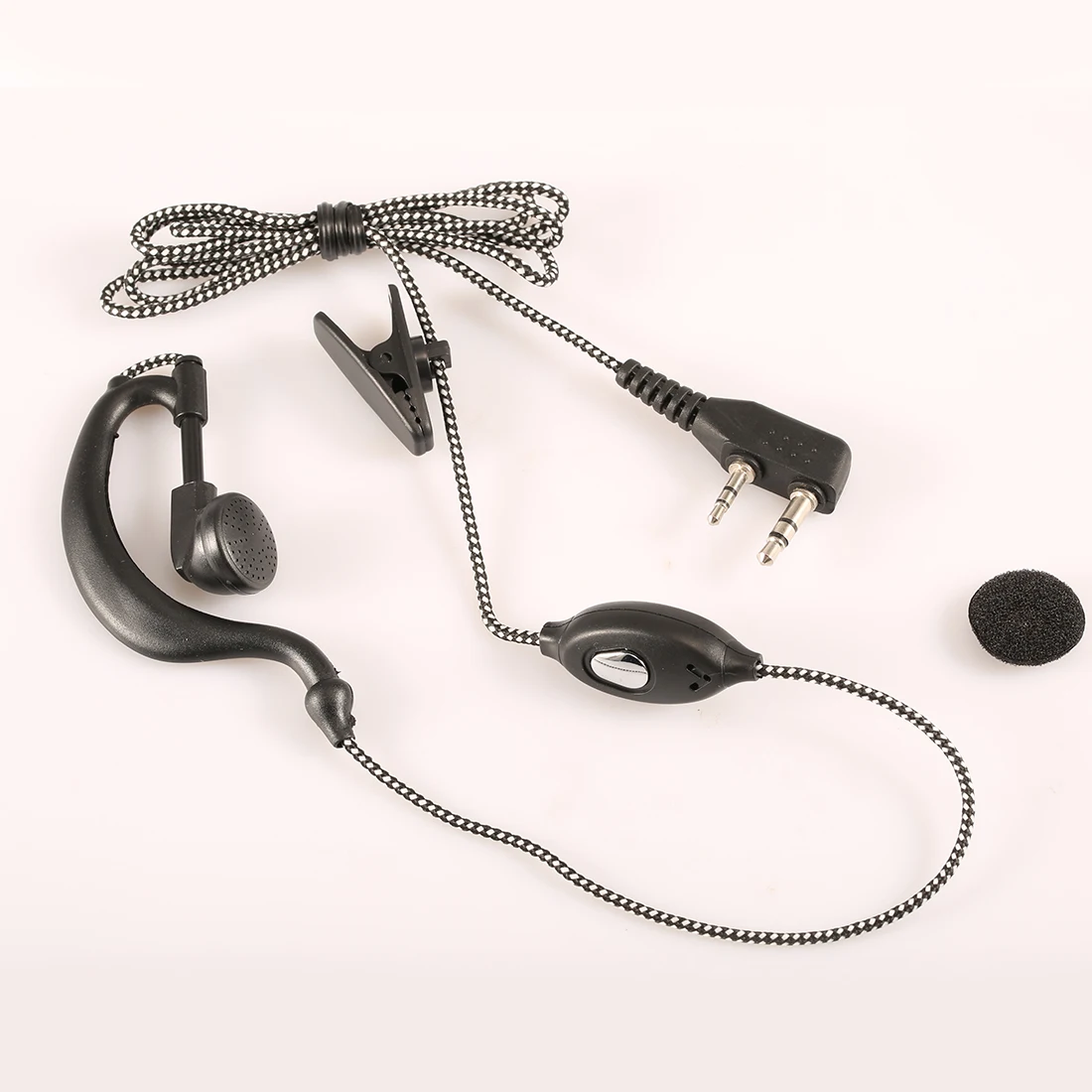 

Etmakit 2 pin 3.5mm Walkie Talkie K Type PTT Headset with Microphone for Handheld Two Way Radio For BaoFeng PuXing Kenwood