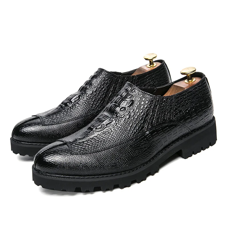 designer snake skin leather men shoes italian luxury brand fish platform party male footwear wedding dress oxford shoes for men (41)