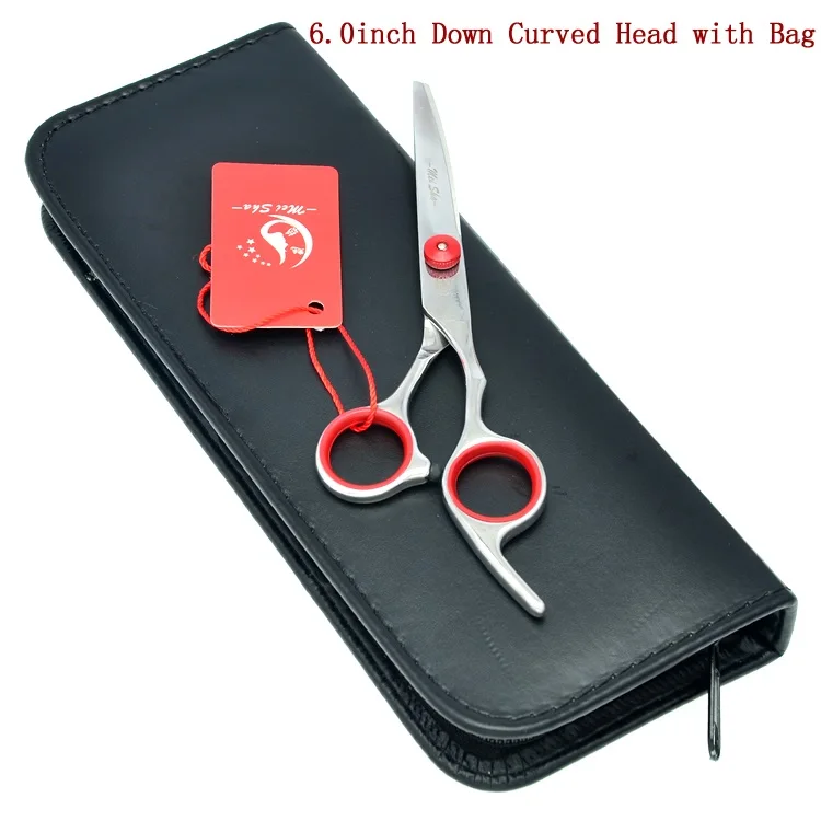 HB0007 with bag 60 6,0 дюймов Meisha профессиональные ножницы для домашних животных JP440C прямые изогнутые ножницы для собак инструменты для ухода за домашними животными HB0005 - Цвет: HB0007 with bag 60