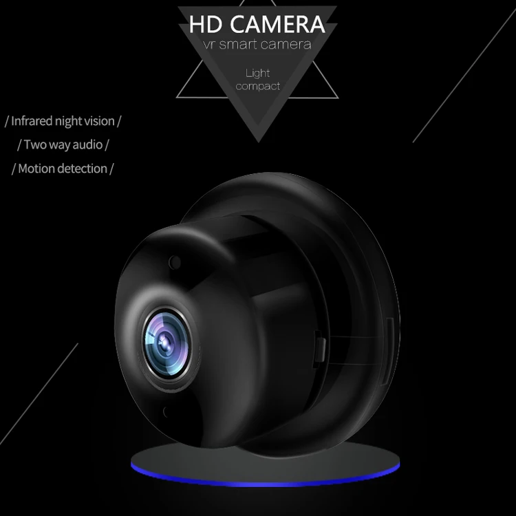 Smart VR Wide Angel HD wifi камера с 940nm инфракрасного ночного видения и 2 способа внутренней обнаружения движения бесплатное приложение удаленного мониторинга