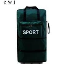 Высококачественная брендовая мужская очень большая колесная дорожная сумка для путешествий, модная сумка для путешествий за рубежом, складывающаяся сумка-Оксфорд, мужская дорожная сумка