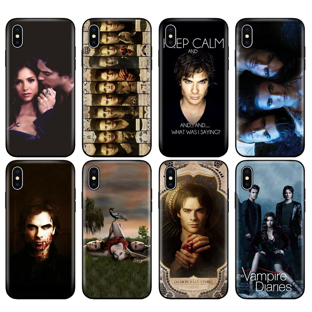 Custodia In Tpu Nero Per Iphone 5 5S Se 2020 6 6S 7 8 Plus X 10 Custodia Per Iphone Xr Xs 11 Pro Max Custodia The Vampire Diaries