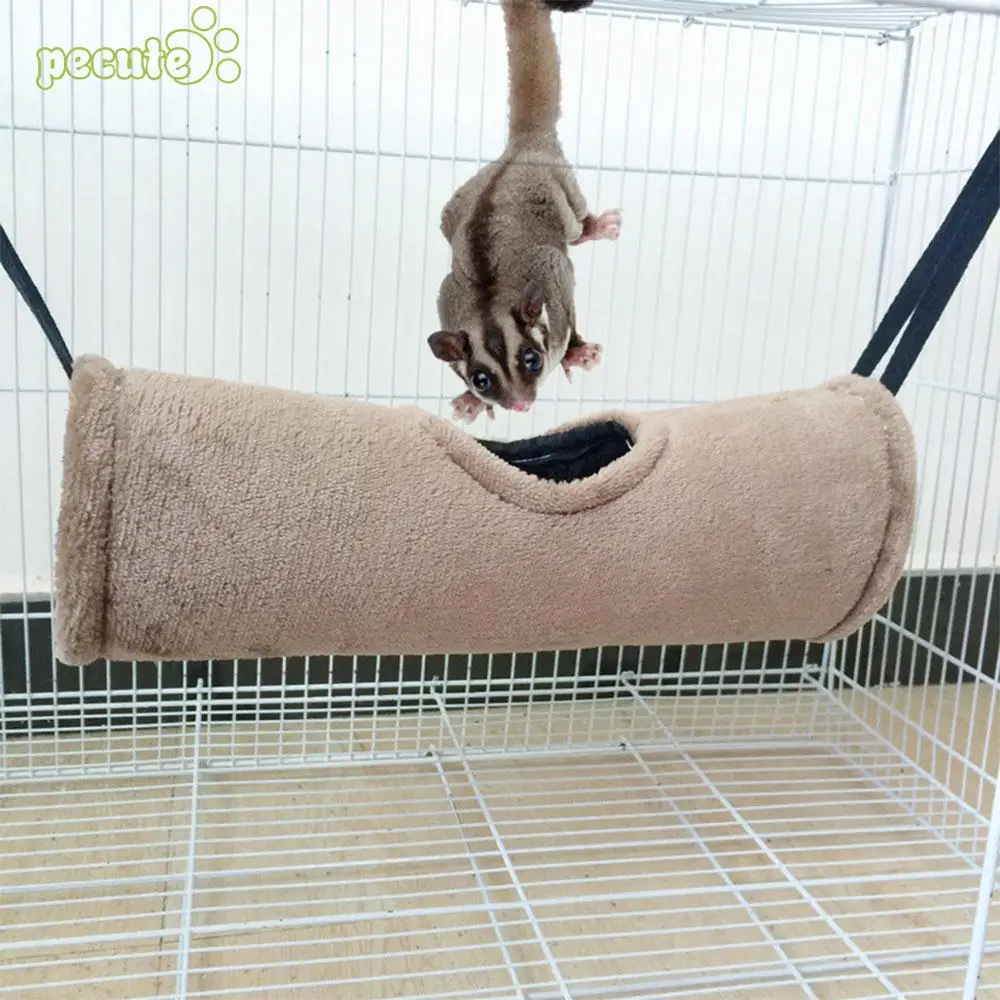 Pet Tunnel Squirrel Hanging Cave Hamster Hammock Toy Durable Plush