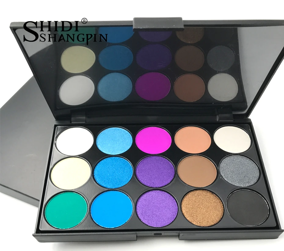 

SHIDISHANGPIN 15 colors eyeshadow pallete Matte Shimmer Make up eye shadow Hot products Professional Nature Make up Palette E03