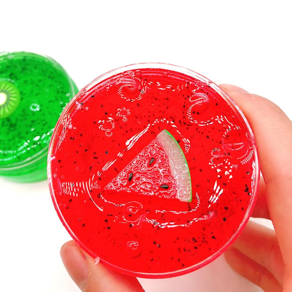 

60ml 80ml DIY Clear Slime Toys Colours Fruits Squishies Mud Slime Putty Scented Stress Antistress Putty Clay Sludge Toy