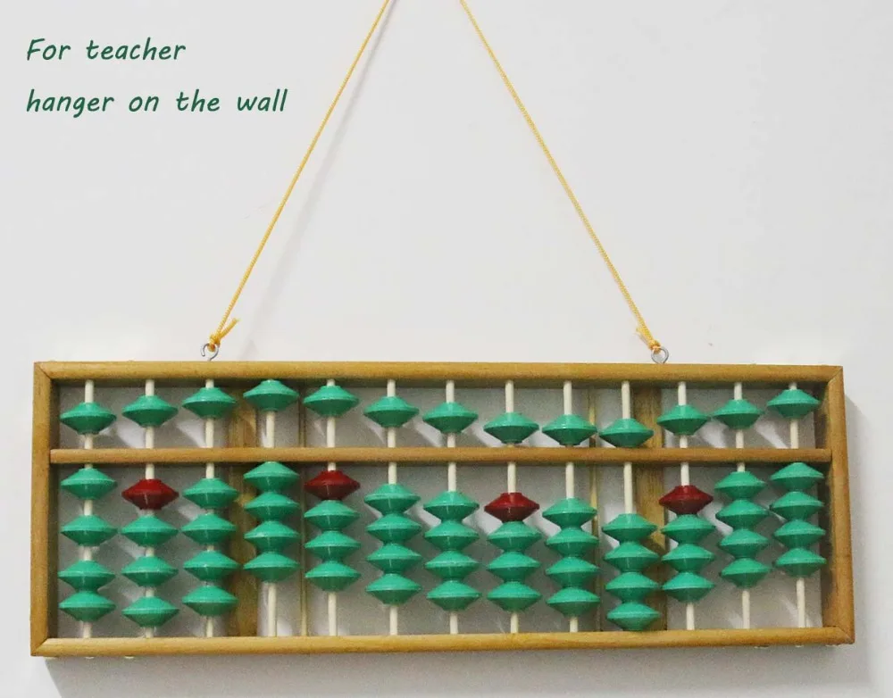 Высокое качество 13 колонна деревянная Нескользящая Abacus китайский соробан, инструмент для обучения математике для учителя XMF023 зеленый