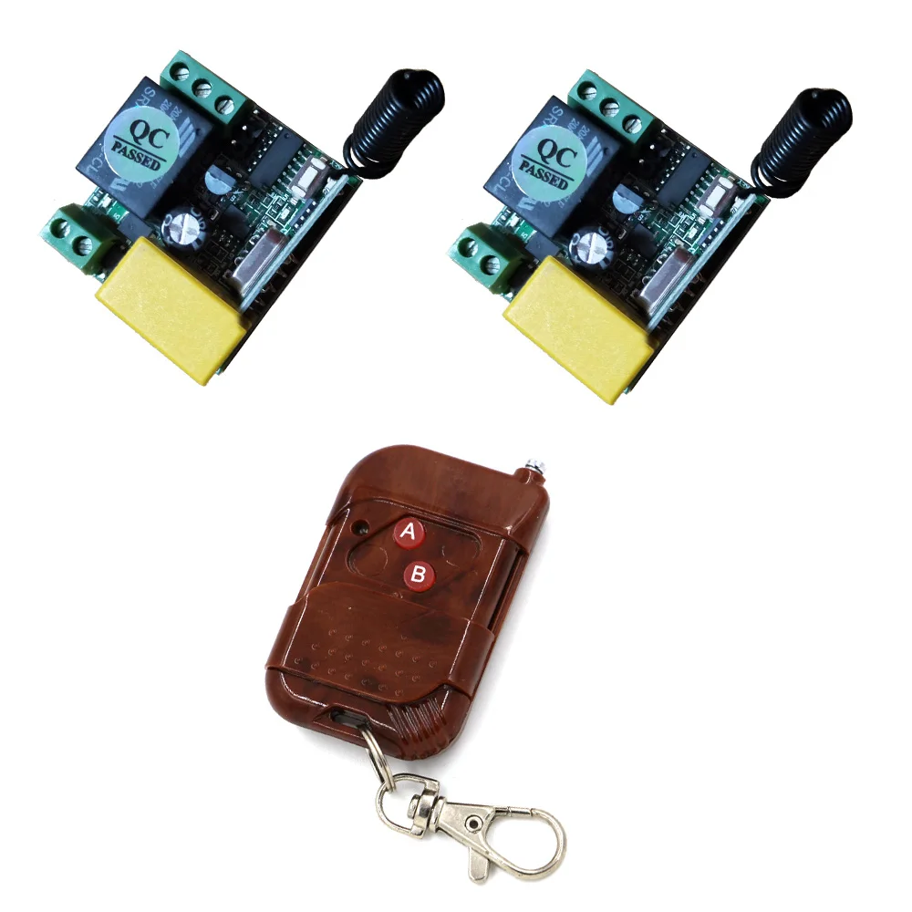 

AC 220V 10A 1CH Wireless Remote Control Light Switch System RF Relay Module,Mini Size Relay Receiver +Transmitter 315Mhz/433MHZ