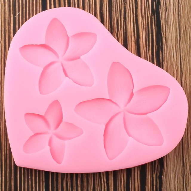 3D Plumeria Virágszilikon Penész Cupcake Topper Esküvői Torta Díszítő Szerszámok Fondant Sütés Süti Csokoládé Cukorkák Formái - Image 3