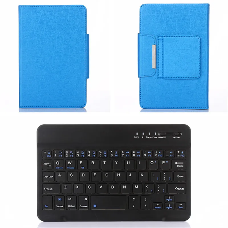 Для samsung Galaxy Tab 3 8,0 T310 T311 8 дюймов Универсальный планшетный компьютер беспроводной Bluetooth клавиатура Folio из искусственной кожи чехол-подставка - Цвет: Keyboard and Cover