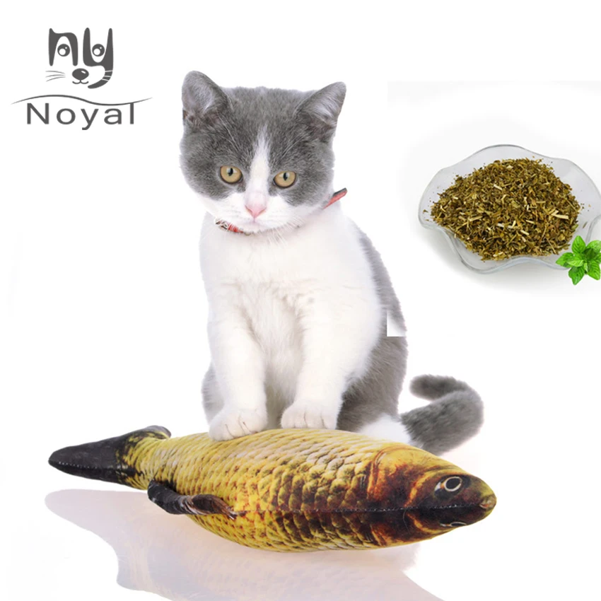 

Fish Cat toys 3D Carp Fish Shape Catnip Cat Toy Gifts Catnip Fish Stuffed Pillow Doll Simulation Fish Playing Animal Toy