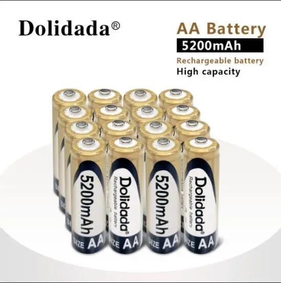 1-20 шт AA Ni-MH 5200mAh 1,2 V перезаряжаемая батарея перезарядка предварительно Заряженная ni-mh аккумуляторная батарея для игрушек микрофон камеры