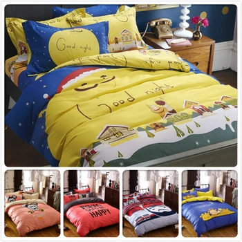 

Blue Starry Winter Kids Bedlinens 3/4 pcs Bedding Set 1.5m 1.8m 2m Bedsheet Single Double Twin Queen King Size Duvet Quilt Cover