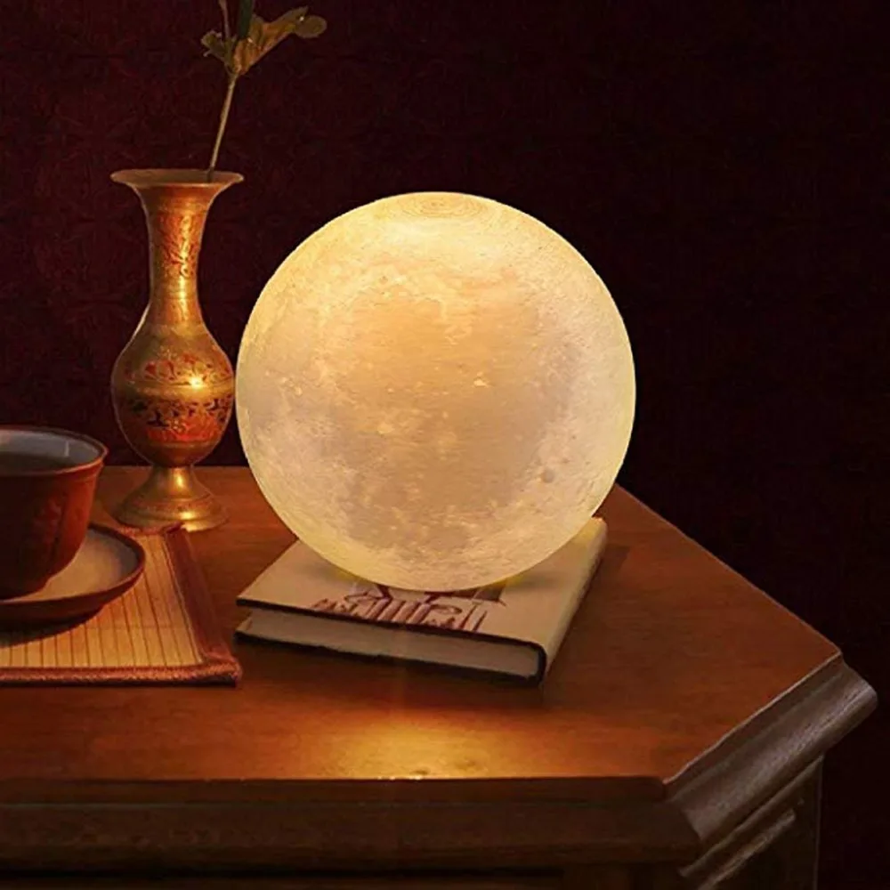 Лунный светильник, ночник, подарок на день рождения, День Святого Валентина, классный, 3D сенсорный светодиодный, Защита окружающей среды, цветной Galaxy Crystal Ball