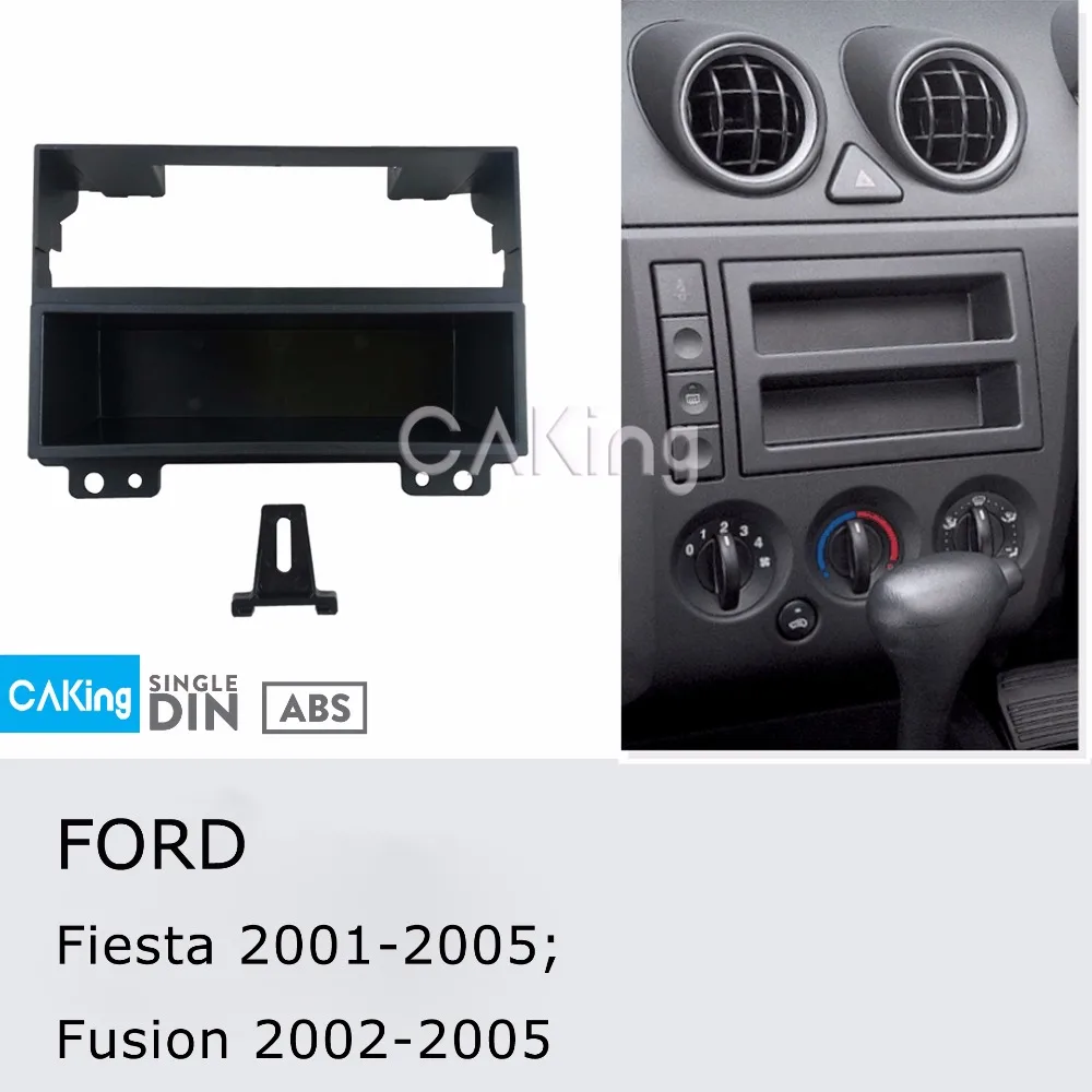 

Single Din Car Fascia Radio Panel for FORD Fiesta 2001-2005; Fusion 2002-2005 Dash Kit Plate Bezel Console Adapter Facia Cover