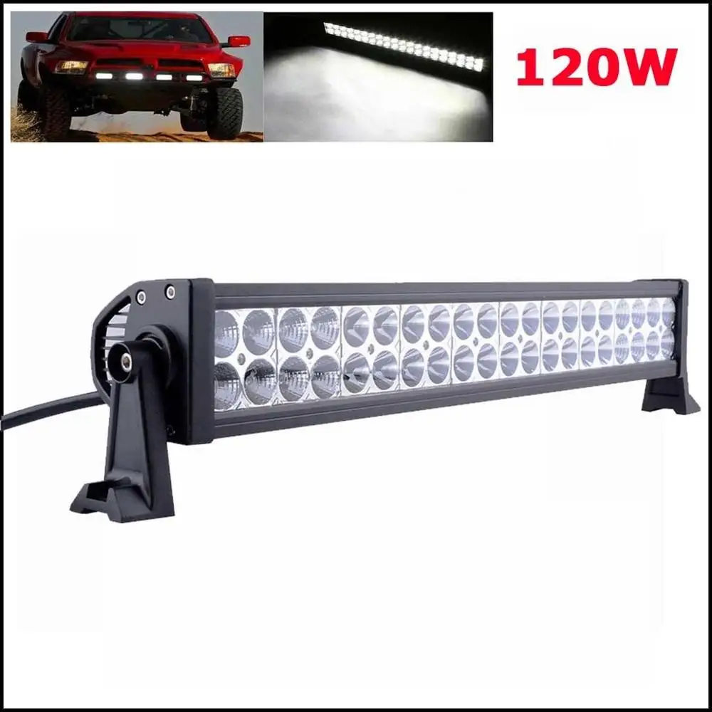 LED Work Light 120W FLOOD Bar Offroad Driving Lamp Headlight