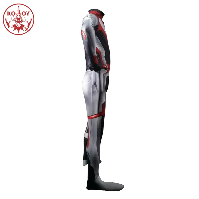 New Avengers Endgame Quantum Realm Cosplay halloween Costume for men Adult Superhero Captain Marvel Zentai Bodysuit Jumpsuit