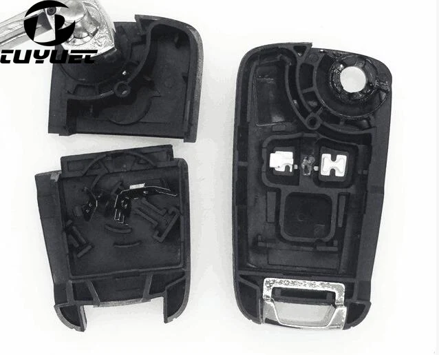 Modified folding flip remote key shell for Chevrolet Left Key Blade (8)