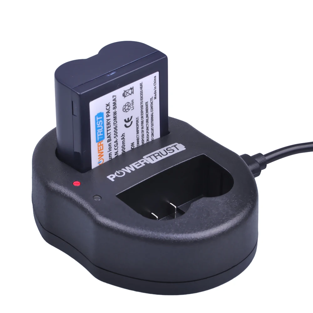 1x CGA S006 900 мАч S006E S006A DMW BMA7 батарея + двойное зарядное устройство USB для Panasonic DMC FZ7 FZ8