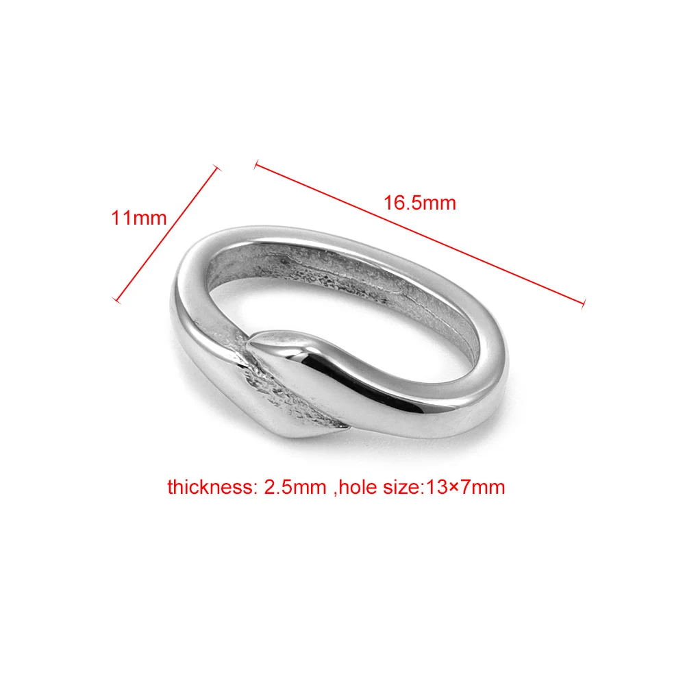 Hole 13x7mm 316L нержавеющая сталь овальные бусины с большим отверстием 12x6 мм кожаный шнур браслет скользящие шармы для самостоятельного изготовления украшений Изготовление ювелирных изделий мужские аксессуары - Цвет: Hole 13x7mm