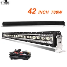 CO светильник 42 дюймов 12D прямой светодиодный светильник бар 780W 3-рядная комбинированный прожектор луч светодиодный бар Offroad для УАЗ 4x4 ATV внедорожник Грузовик трактор