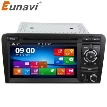 

Eunavi 2 Din Car DVD Player for Audi A3 S3 2003 2004-2011 Stereo Headunit with Built-in GPS Navi Free Map+SD card+camera+Canbus