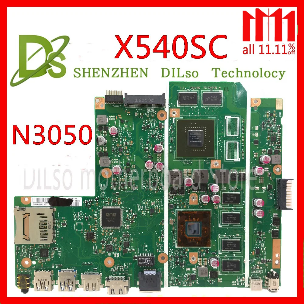 KEFU X540SC mainboard For ASUS X540SC X540S laptop motherboard N3050 ...