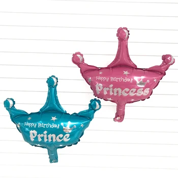 

50pcs/lot Mini Princess Crown Foil Balloons Birthday Party Balloon Decoration Baby Shower Girl Years Birthday Party Balloon