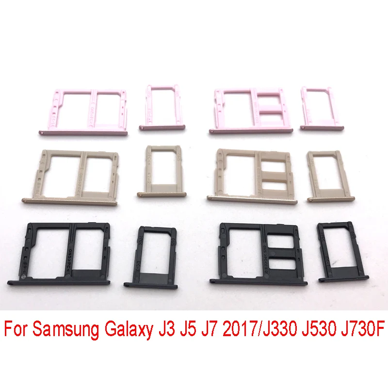 

Dual/Single Sim Tray For Samsung Galaxy J3 J5 J7 2017/J330 J530 J730F SIM Card Slot Holder Replacement Part