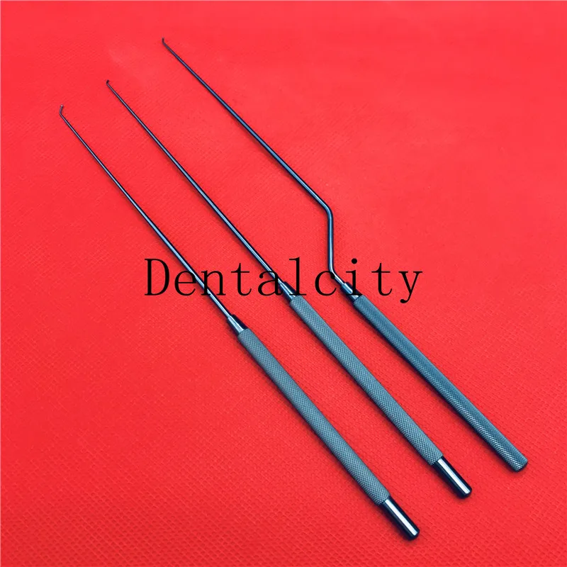 

Titanium Angled Krayenblhl Micro Nerve and vessel hook with probe pointed head tools operating set