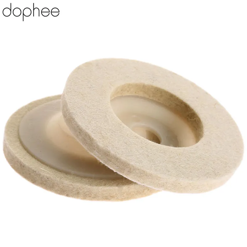 dophee 100mm Dremel Accessories Polishing Pad Wool Felt Buffing Wheel