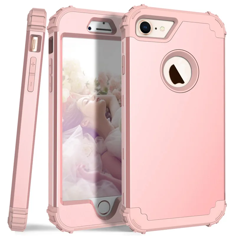 For iPhone7 Case Heavy Duty Hybrid Shockproof Armor Rugged Case For iPhone7Plus Cover Hard PC + Soft Rubber Silicone Phone Cases (11)
