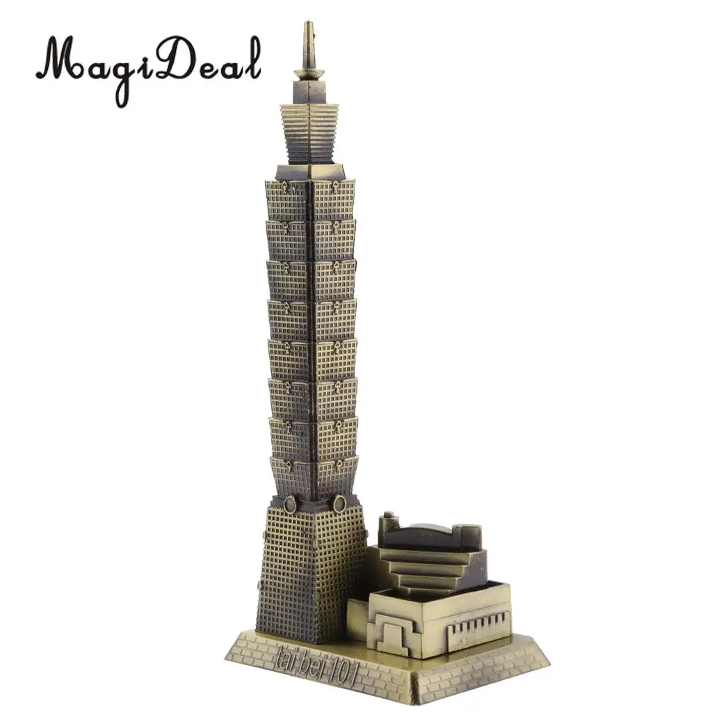 MagiDeal Taipei 101 Tower Building Architecture Model of Taiwan Desktop Ornament for Bedroom Home Bars Cafes Restaurants