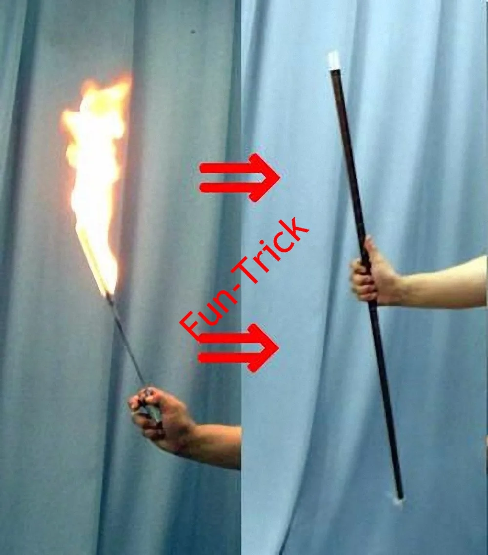 Fire Torch To Cane Black Magic Trick , Fire Magic Magic Tricks