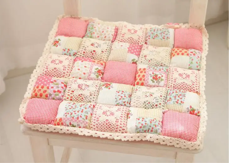 Flower Style Square Cotton Seat Cushion