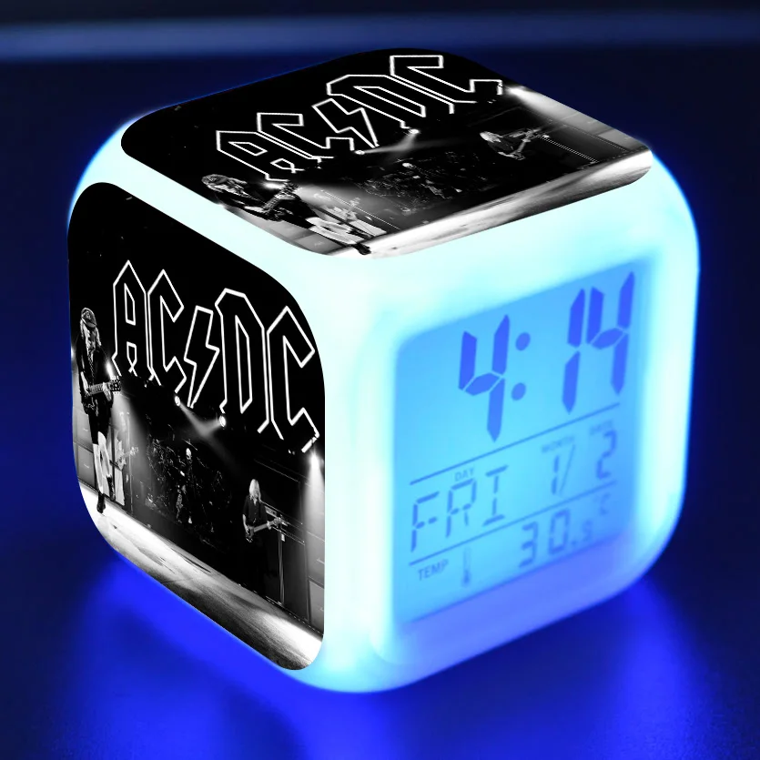 Красочный Светодиодный светильник AC/DC фигурки настольные украшения будильник термометр AC DC Фигурки игрушки для детей